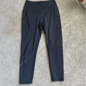 Womens black cropped leggings